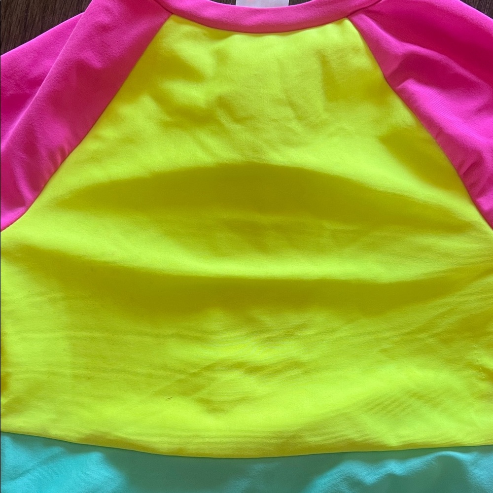 Cat & Jack Pink, Yellow, and Mint Rashguard - Picture 4 of 4
